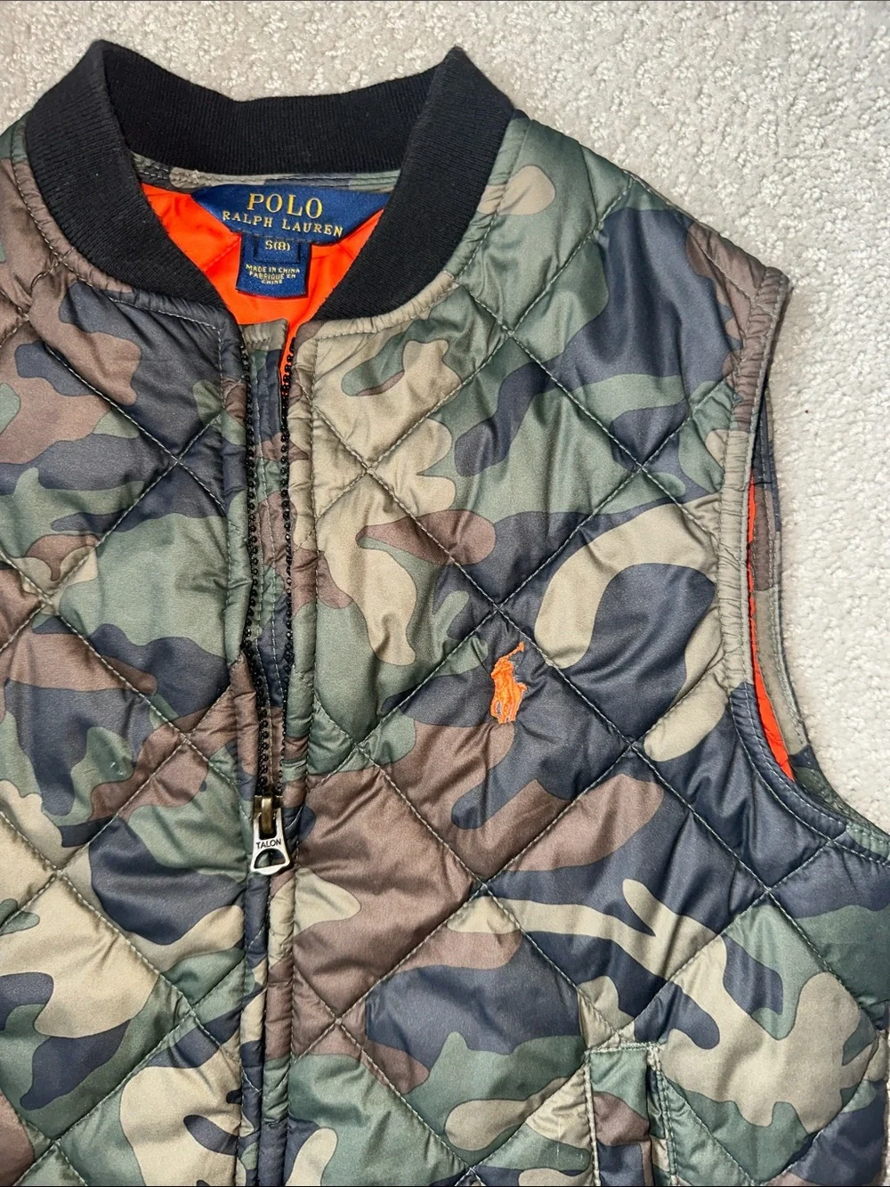 Polo Ralph Lauren Boys Quilted Camo Puffer Vest